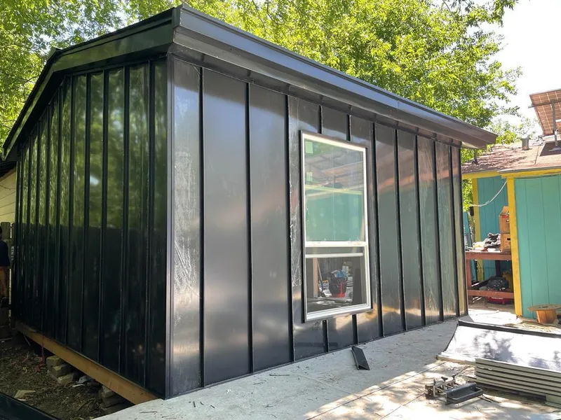 Black standing seam metal wall panels for Metal Roof Installation in Fort Hunt